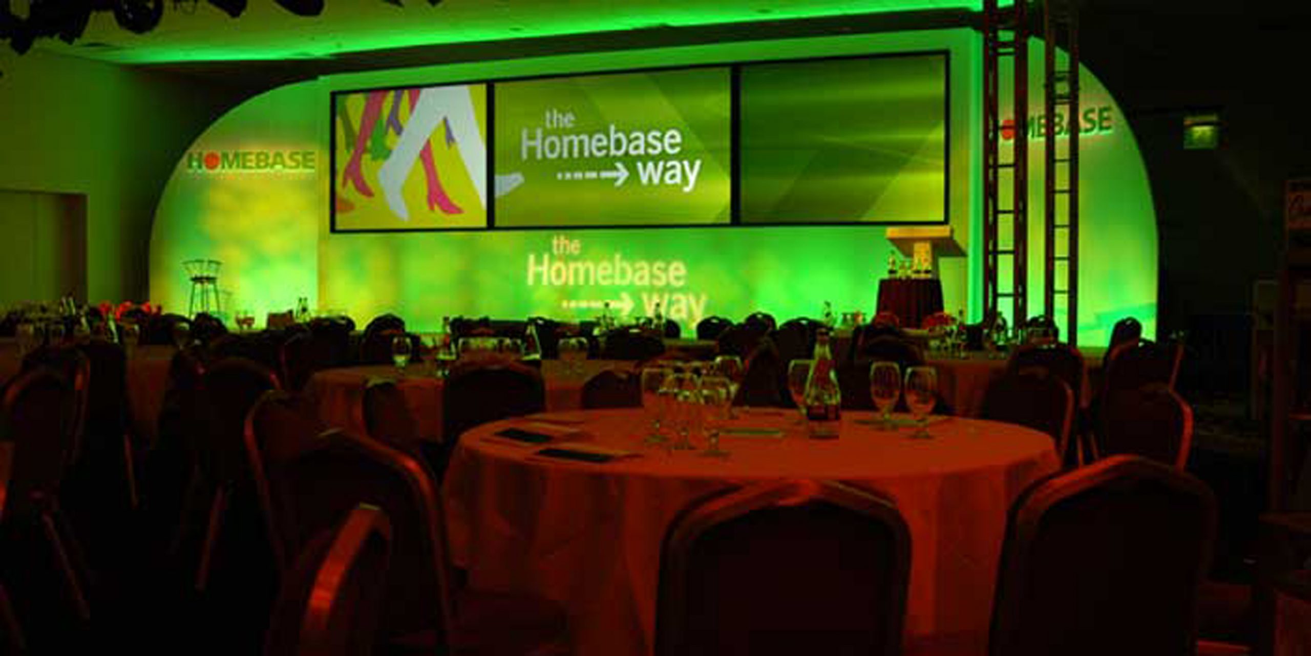 Homebase conference set - another extraordinary conference from www.extraordinaryevents.co.uk